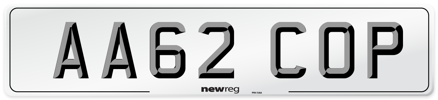 AA62 COP Number Plate from New Reg